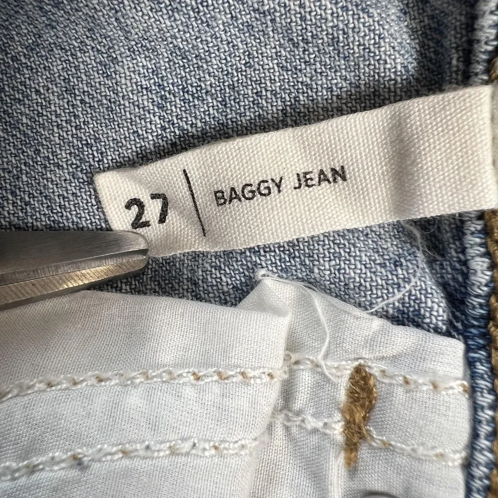 PacSun Baggy Jean Cut-Off Shorts Womens 27 Blue Denim Relaxed Frayed Hem Summer